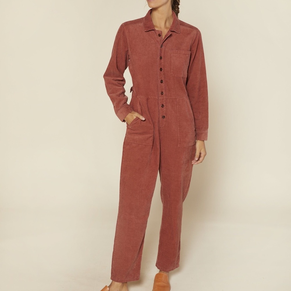 Outerknown Outpost Corduroy Jumpsuit in Nutmeg